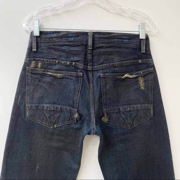 Mens Rick Owens 2014 Slab distressed straight leg jeans style# mkd2014 - Picture 10 of 12